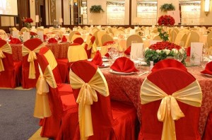 table setting in wedding banquet